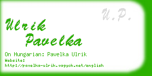 ulrik pavelka business card